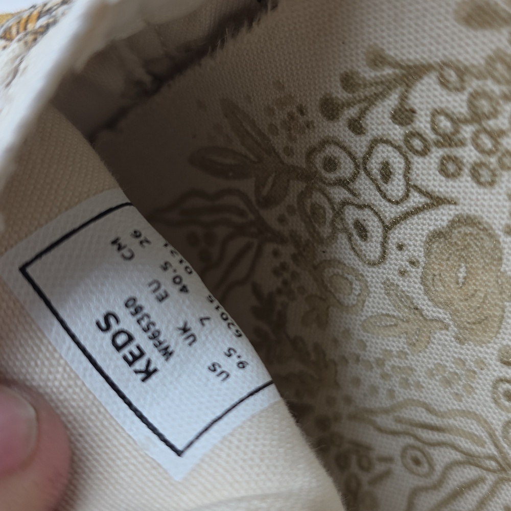 Keds × Rifle Paper Co. Double Decker Wild Wood Floral Sneaker Ladies 9.5 In VGuc - Picture 7 of 16